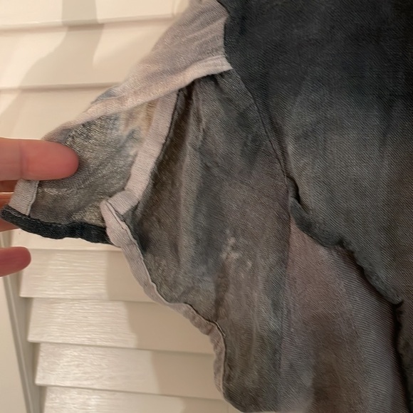 L!NK x OGI ANTUNAC Multicolor Gray Button Up Hooded Bubble Dress Pockets Unique - Picture 10 of 16